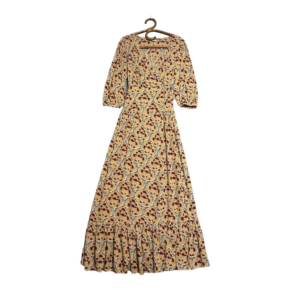 Bila 77‎ | Boho Floral Faux Wrap Maxi Dress Size S
